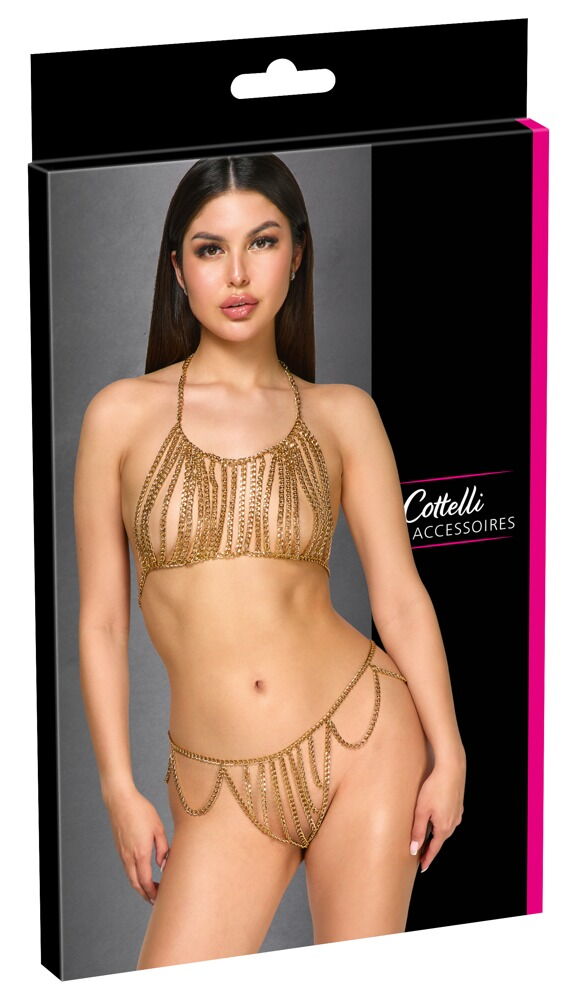 Orion Cottelli Sexy Womens Top Set Chain Gold - Her Fetish