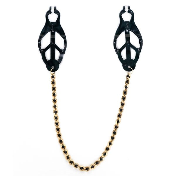 Spartacus' Exquisite Black Butterfly Intimate Clamp Nipple and Clit Clamps