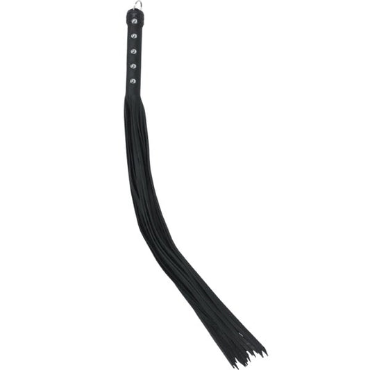 Spartacus Enterprises - Black Leather 30-Inch Premium Strap Flogger - Whips And Crops