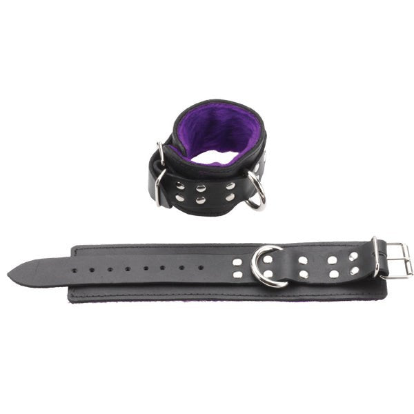 Plush Bondage Bliss - Spartacus Leather Wrist Cuffs Cuffs and Restraints