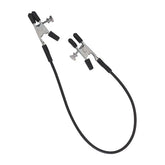 Blackline Alligator Tit Clamps With Rubber Tether Nipple and Clit Clamps