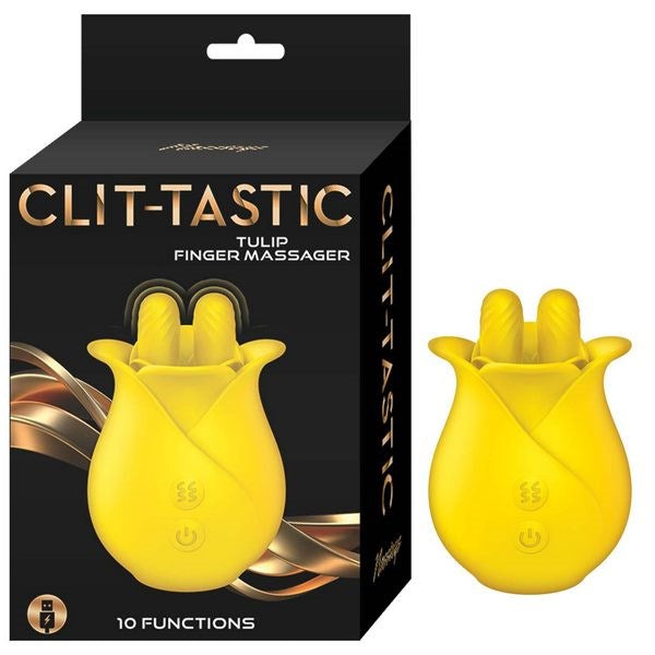 Nasstoys Clit-Tastic Tulip Finger Massager - Discreet, Rechargeable Pleasure Finger and Tongue Vibrators
