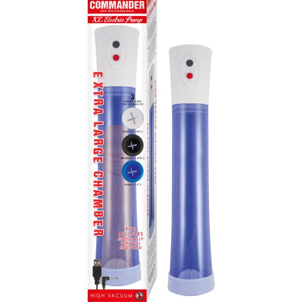COMMANDER Deluxe Vacuum Penis Pump - Powerful, Waterproof, Rechargeable Penis Pumps And Stretchers