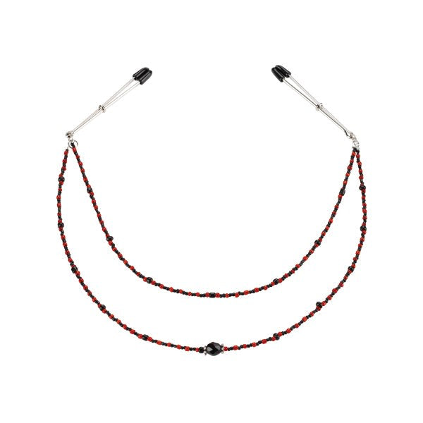Spartacus' Double Strand Beaded Tit Clamps - Enhance Sensations Nipple and Clit Clamps