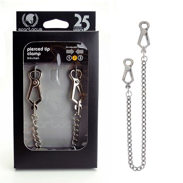 Spartacus Endurance - Pierced Nipple Clamps for Powerful Sensations Nipple and Clit Clamps