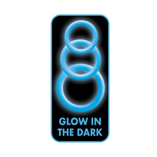 ENHANCER Glow Silicone Cock Ring Set - Customizable Fit for Intense Experiences Stretchy Cock Rings