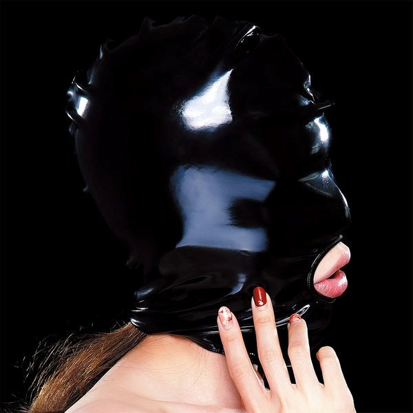 Enigmatic Allure - Japanese-Crafted PVC Mask for Fetish Exploration Masks And Blindfolds