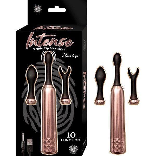 INTENSE Triple Tip Silicone Massager - Targeted Bliss for Mind and Body Personal Massagers