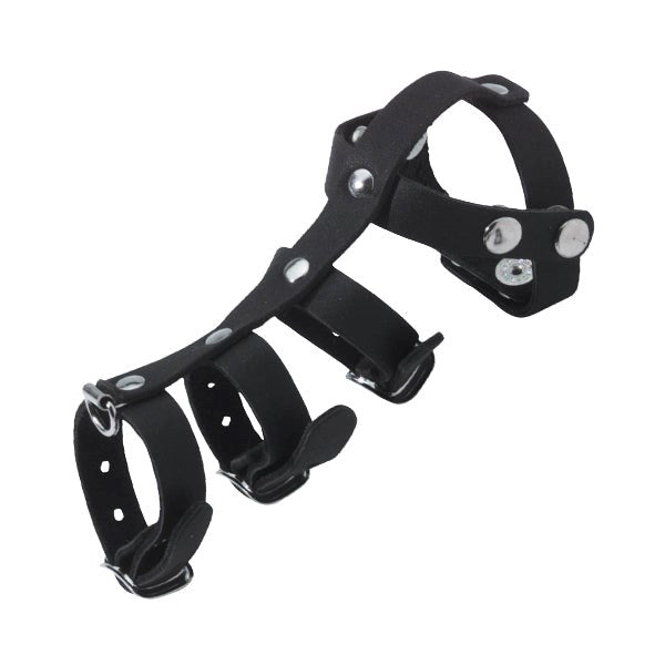 Spartacus Premium Leather Vertebrate - Elevate Your Pleasure Ball and Cock Toys