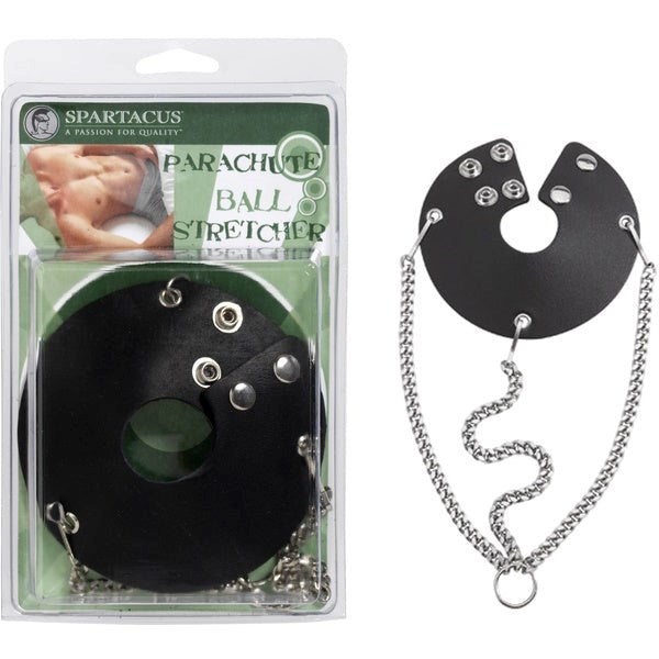 Spartacus Leather Parachute Weight Ball Stretcher - Heighten Sensations Ball Stretchers and Crushers