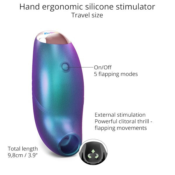 Love To Love Believer - Rechargeable Ergonomic Flapping Pleasure Device Clit Ticklers and Pulsators