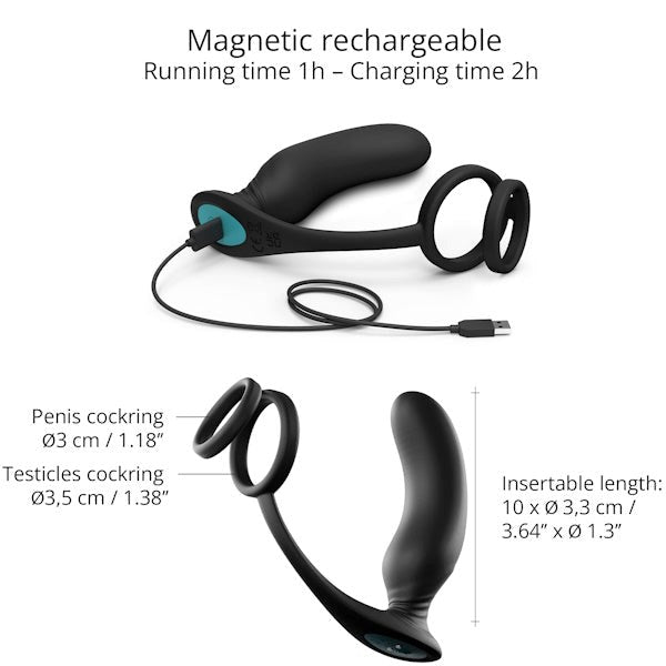 LOVE TO LOVE Dual Pleasure P-Spot Plug and Cock Ring Prostate Toys