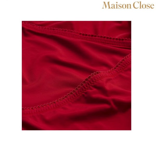 MAISON CLOSE Red Bodysuit Thong With Naked Breast Teddies and Bodysuits