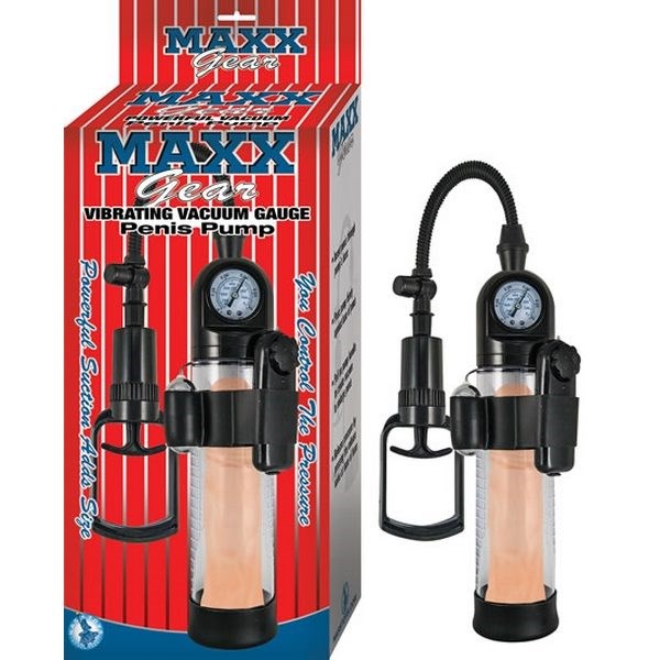 MAXX GEAR Vibrating Vacuum Gauge Penis Pump Penis Pumps And Stretchers
