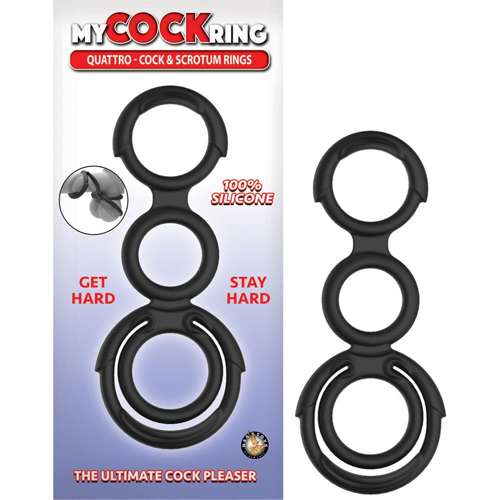 MY COCKRING Quattro - Dual Support for Cock and Scrotum Stretchy Cock Rings