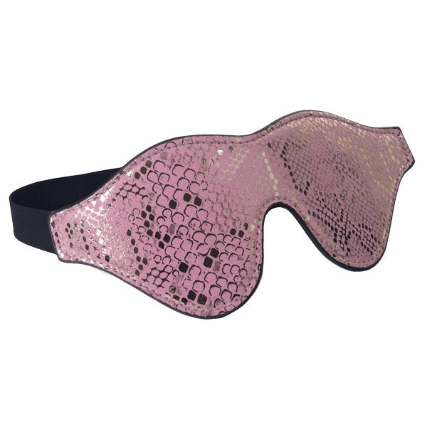 Spartacus Enterprises - Plush Pink Snake Print BDSM Blindfold Masks And Blindfolds