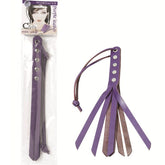 Sultry Seduction - Purple Oil Tan Leather Mini Whip Swatter Whips And Crops