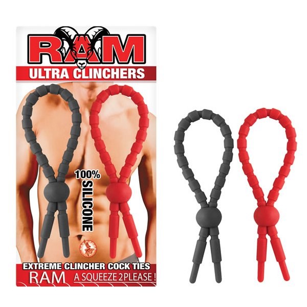 RAM Ultra Clinchers - Adjustable Silicone Cock Ties Stretchy Cock Rings
