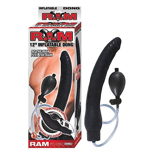 RAM 12in Realistic Inflatable Dong Expands to x3 Girth Inflatable Dildos and Vibrators