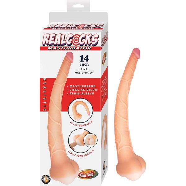 REALCOCKS 14" Versatile Pleasure Toy - Masturbator, Dildo, and Penis Sleeve Masturbators and Strokers