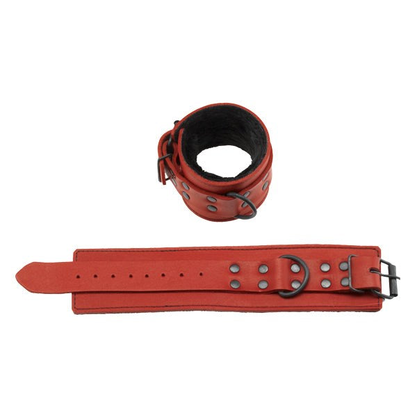 Spartacus Redline Faux Leather Bondage Wrist Restraints Cuffs and Restraints