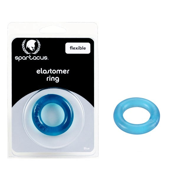 Spartacus Elastomer Comfort Enhancer - Vibrant Blue Stretchy Cock Rings