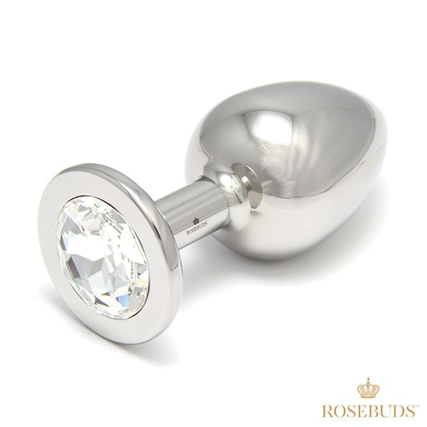 Rosebuds Luxe Stainless Steel XL Jeweled Anal Plug Butt Plugs