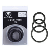 Spartacus Intimate Pleasure - Versatile Rubber Cock Ring Trio Stretchy Cock Rings
