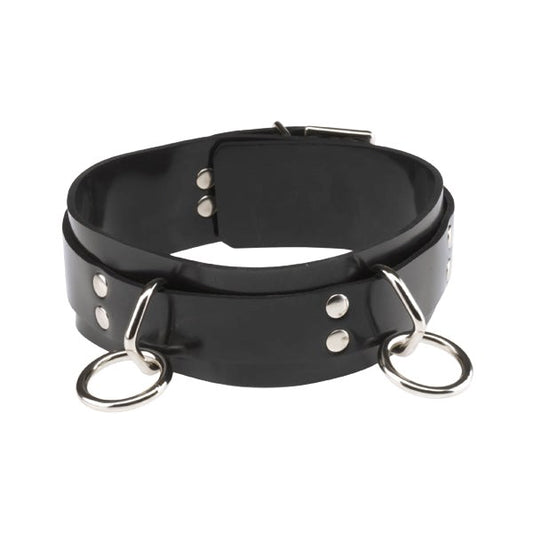 Rubberline Locking Bondage Collar - Collars and Leads