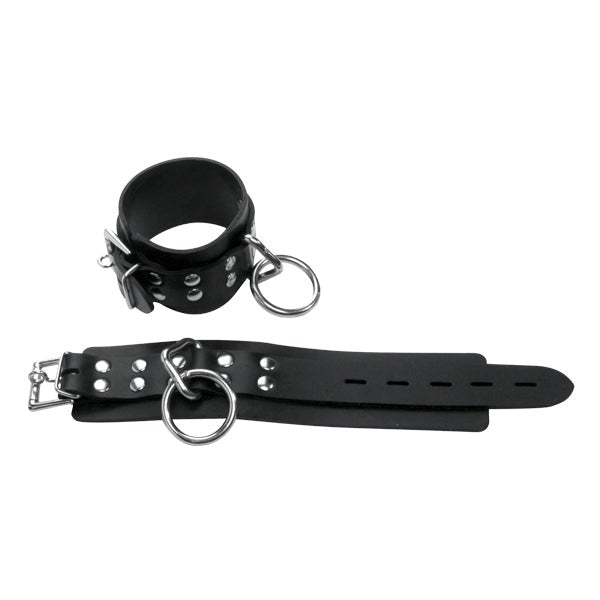 Spartacus Rubberline Locking Servitude Wrist Cuffs - Adjustable Restraint for Intimate Play Cuffs and Restraints