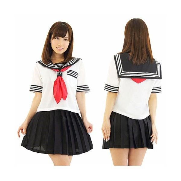 Starfire Daydream's Curvy Schoolgirl Blouse, Pleated Skirt, and Red Scarf Set Skirts And Club Wear