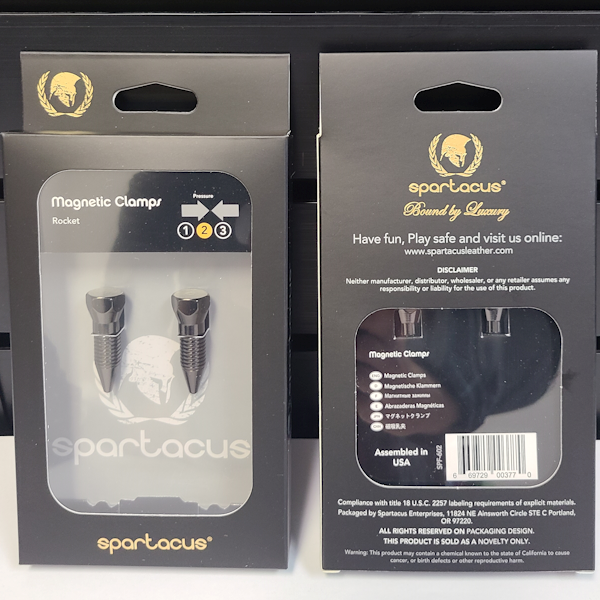 SPARTACUS Adjustable Magnetic Stimulation Clamps for Thrilling BDSM Play Nipple and Clit Clamps