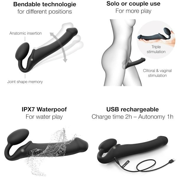 Strap-On-Me Deluxe Vibrating Pleasure Enhancer Strap On Sextoys