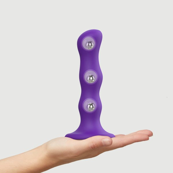 Euphoric Enchantment - Strap-On-Me Silicone Dildo Plug with Rotating Geisha Balls Anal Dildos