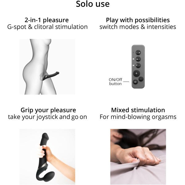 STRAP-ON-ME Multi Orgasm Bendable Strap-On - Night Blue Strap On Sextoys