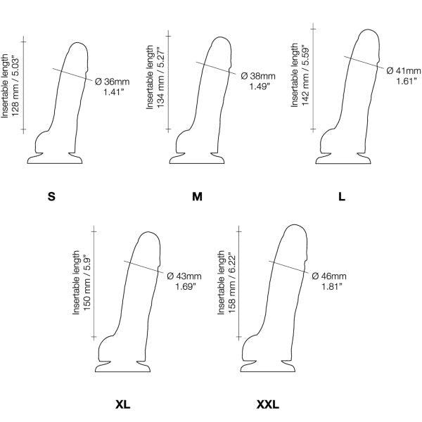 STRAP-ON-ME Sliding Skin Realistic Dildo - Black Realistic Dildos