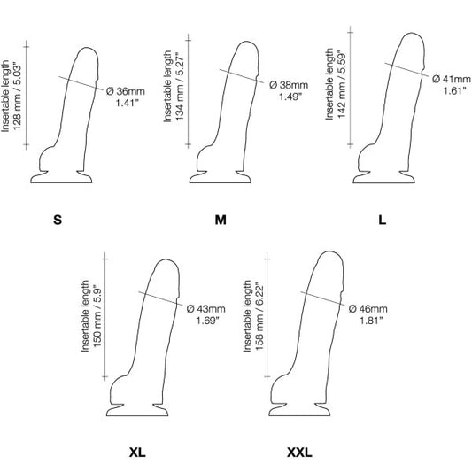 STRAP-ON-ME Sliding Skin Realistic Dildo - Black - Realistic Dildos