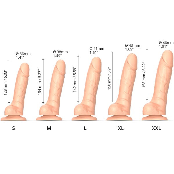 STRAP-ON-ME Sliding Skin Realistic Dildo - Flesh Realistic Dildos