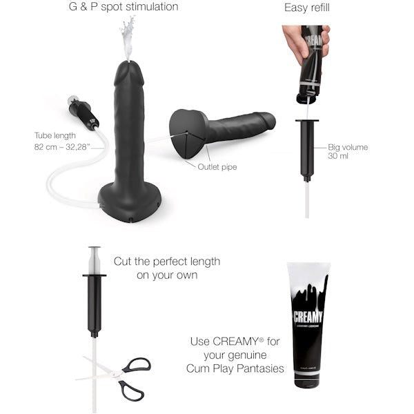 STRAP-ON-ME Adjustable Silicone Squirting Dildo - Realistic Pleasure Strap On Sextoys