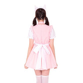 Starfire Daydream Strawberry Kinky Maid Dress - Flirty Ribbons for Playful Scenarios Fancy Dress Ups