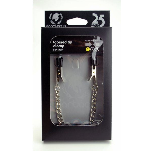 Spartacus' Pinchy Grip Nipple Clamps - Durable Chain for Prolonged Pleasure Nipple and Clit Clamps