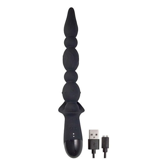 Nasstoys Vibrating Anal Pleasure Wand - 10 Modes, 5 Beads - Anal Beads and Balls