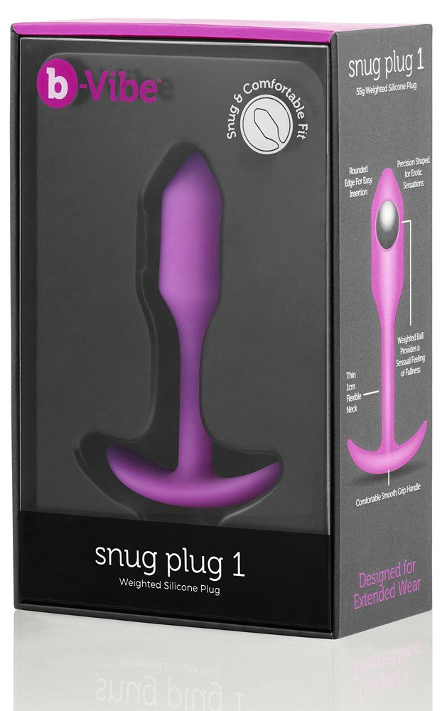 bVibe Snug Plug - Weighted Silicone Butt Plugs for Pleasure and Relaxation Butt Plugs