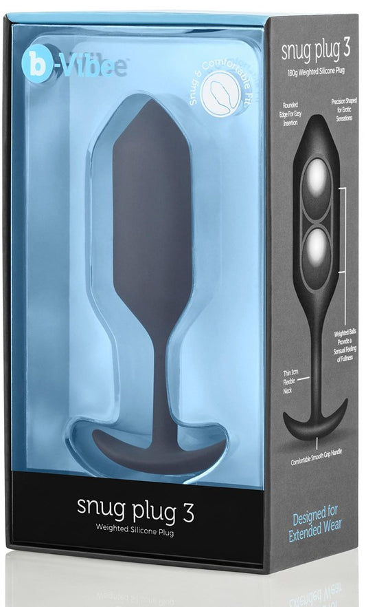 B-Vibe Snug Plug 3 - Discreet, Comfortable Anal Pleasure Butt Plugs
