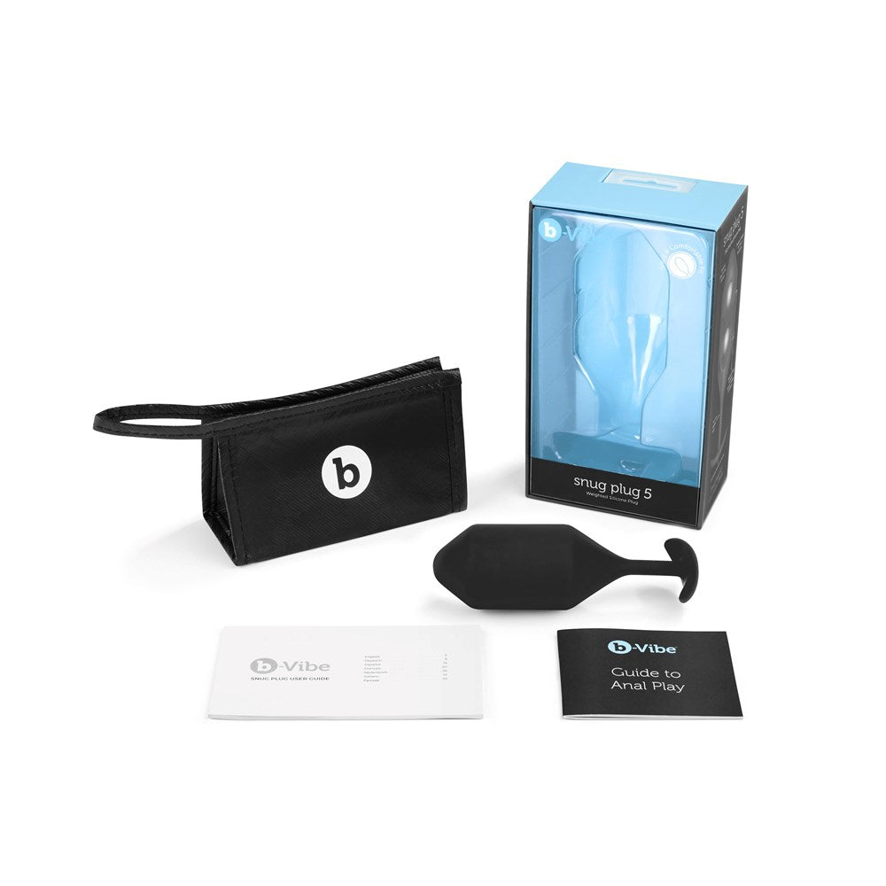 B-Vibe Snug Plug 5 - Advanced Weighted Stimulation Butt Plugs