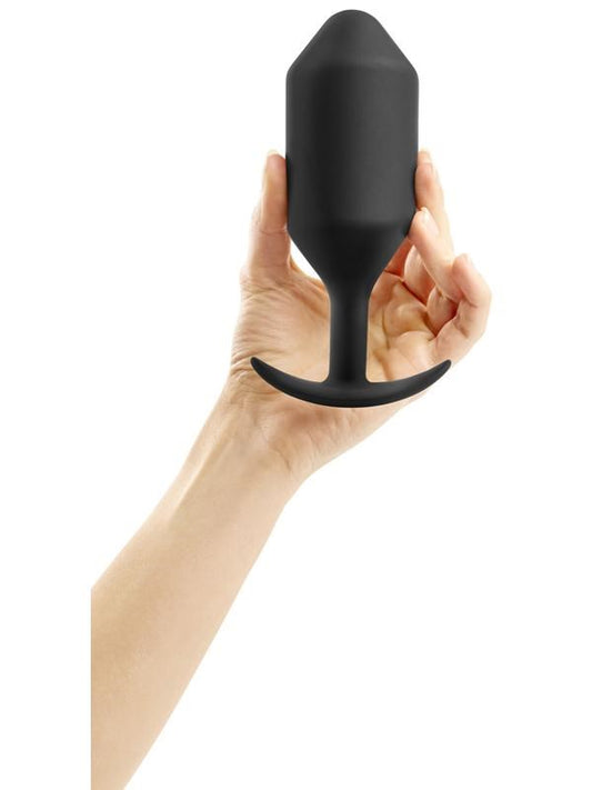 Weighted Silicone Butt Plug for Advanced Users - B-Vibe Snug Plug 6 - Butt Plugs