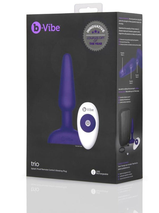 Versatile Pleasure Enhancer - bVibe Trio Plug - Butt Plugs