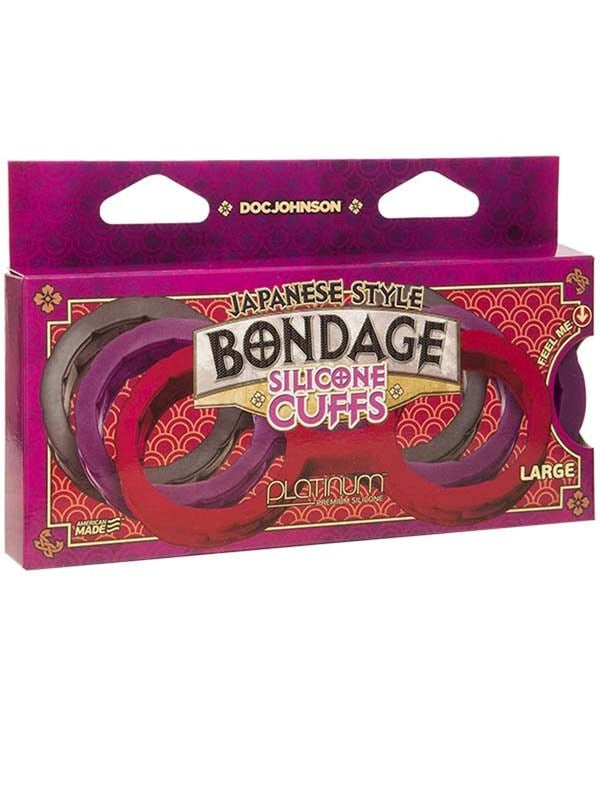 Doc Johnson Japanese Bondage Silicone Cuffs Large Cuffs and Restraints