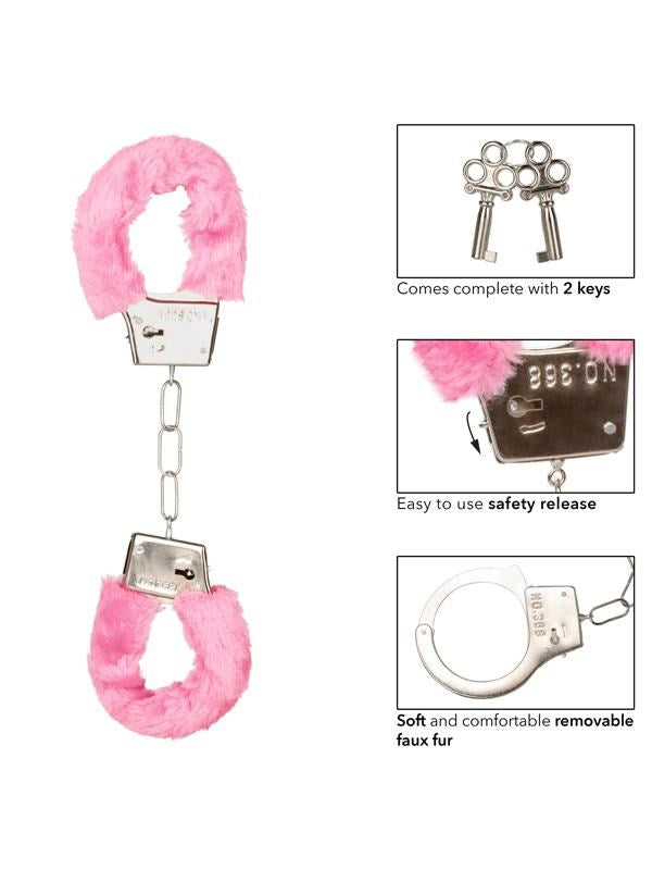 Playful Furry Cuffs Soft Faux Fur Handcuffs Cuffs and Restraints