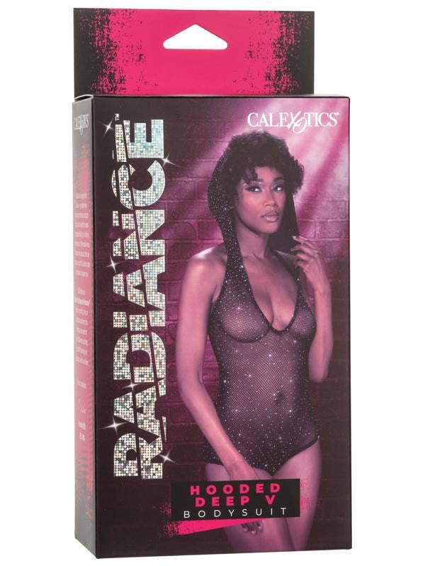 Radiance Hooded Deep V Womans Bodysuit Teddies and Bodysuits